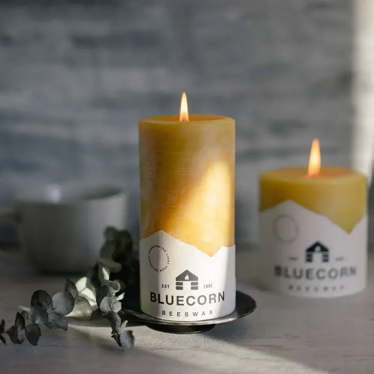 Beeswax Pillar Candles from Bluecorn 