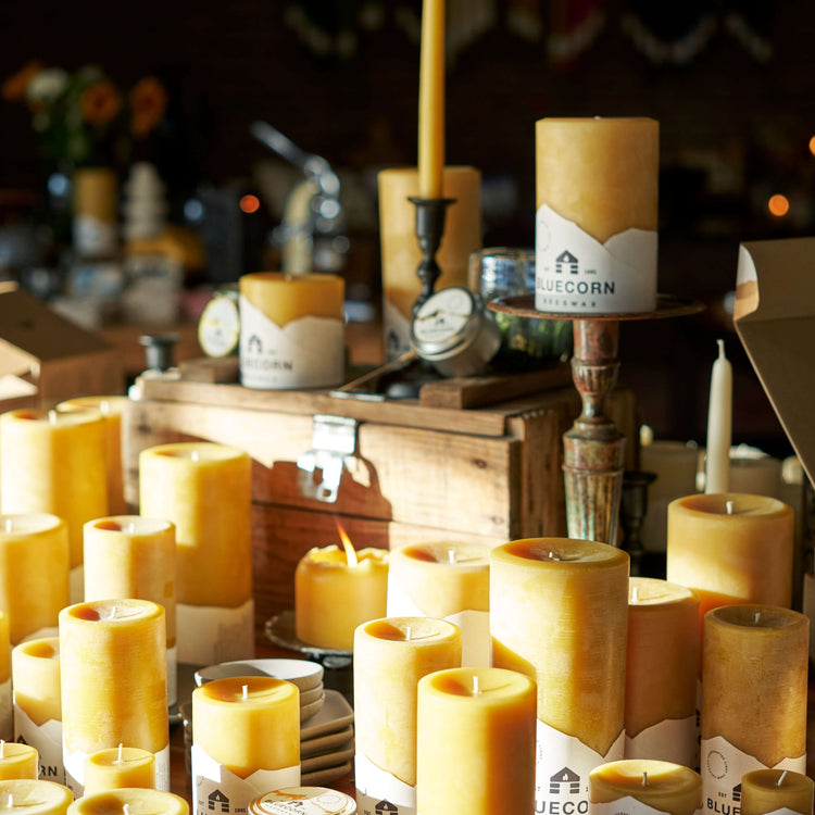 Pure Beeswax Candles Unscented Raw