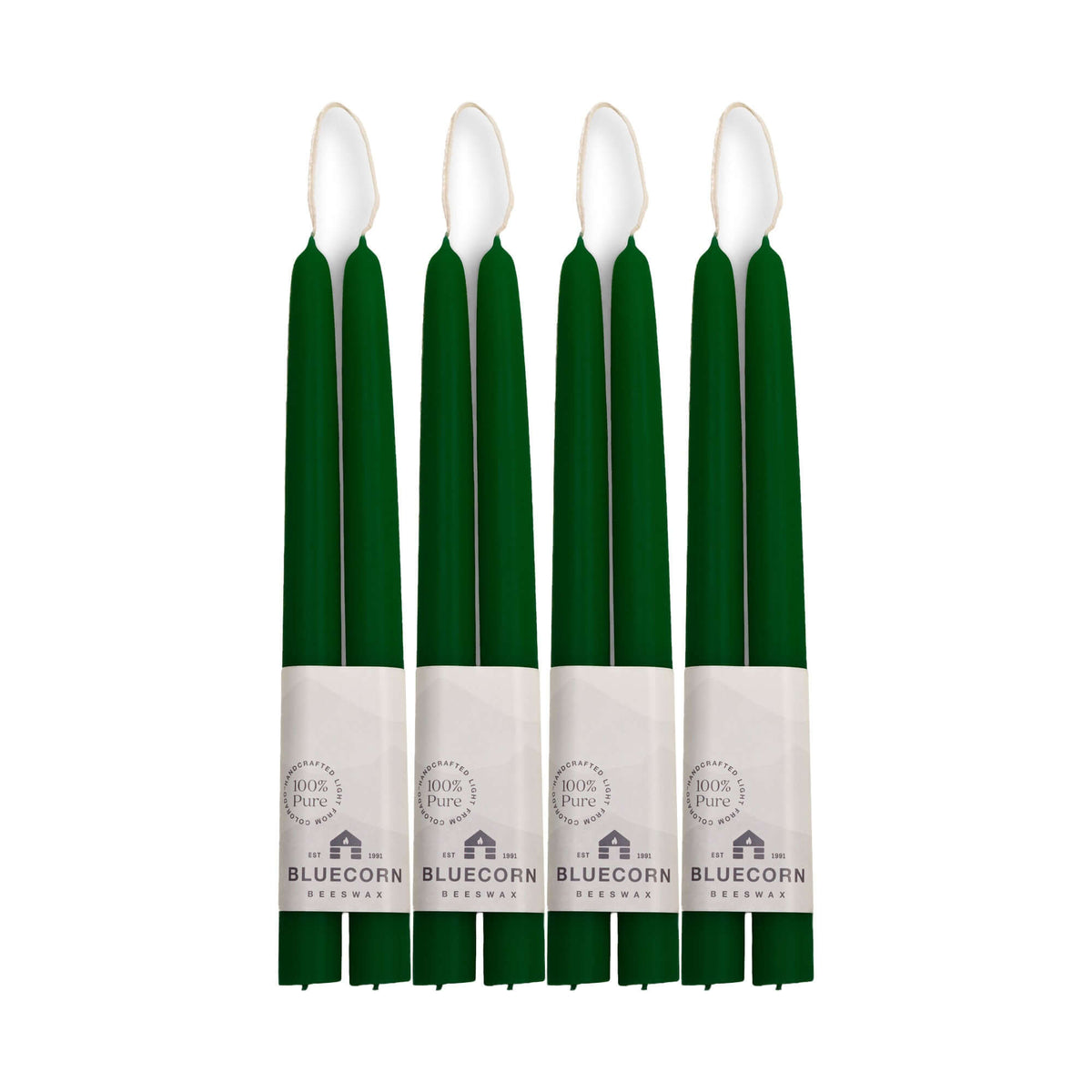 dark green candles beeswax taper candles bluecorn candles