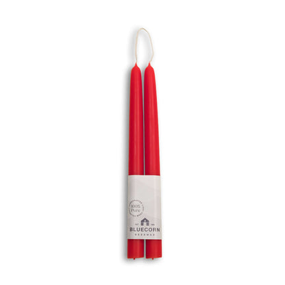 tapered beeswax candles Red taper candles from bluecorn candles pure beeswax candlesticks