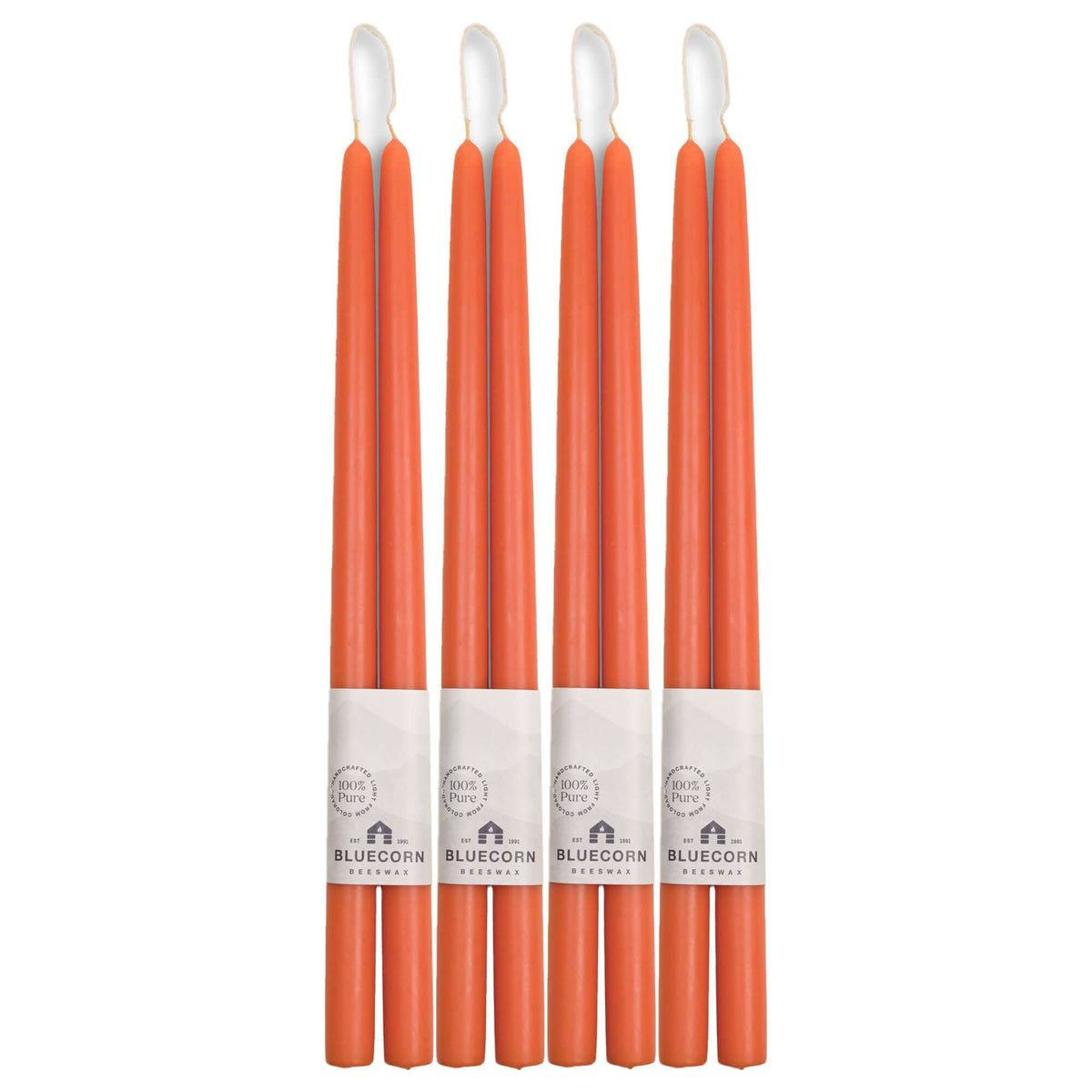 tall peach candles taper candles beeswax candles taper candlesticks bluecorn candles