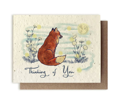 Thinking of You Fox | Plantable Wildflower Seed Card