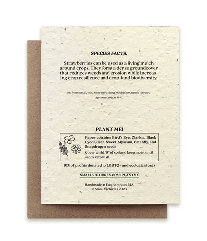 Strawberry | Plantable Wildflower Seed Card