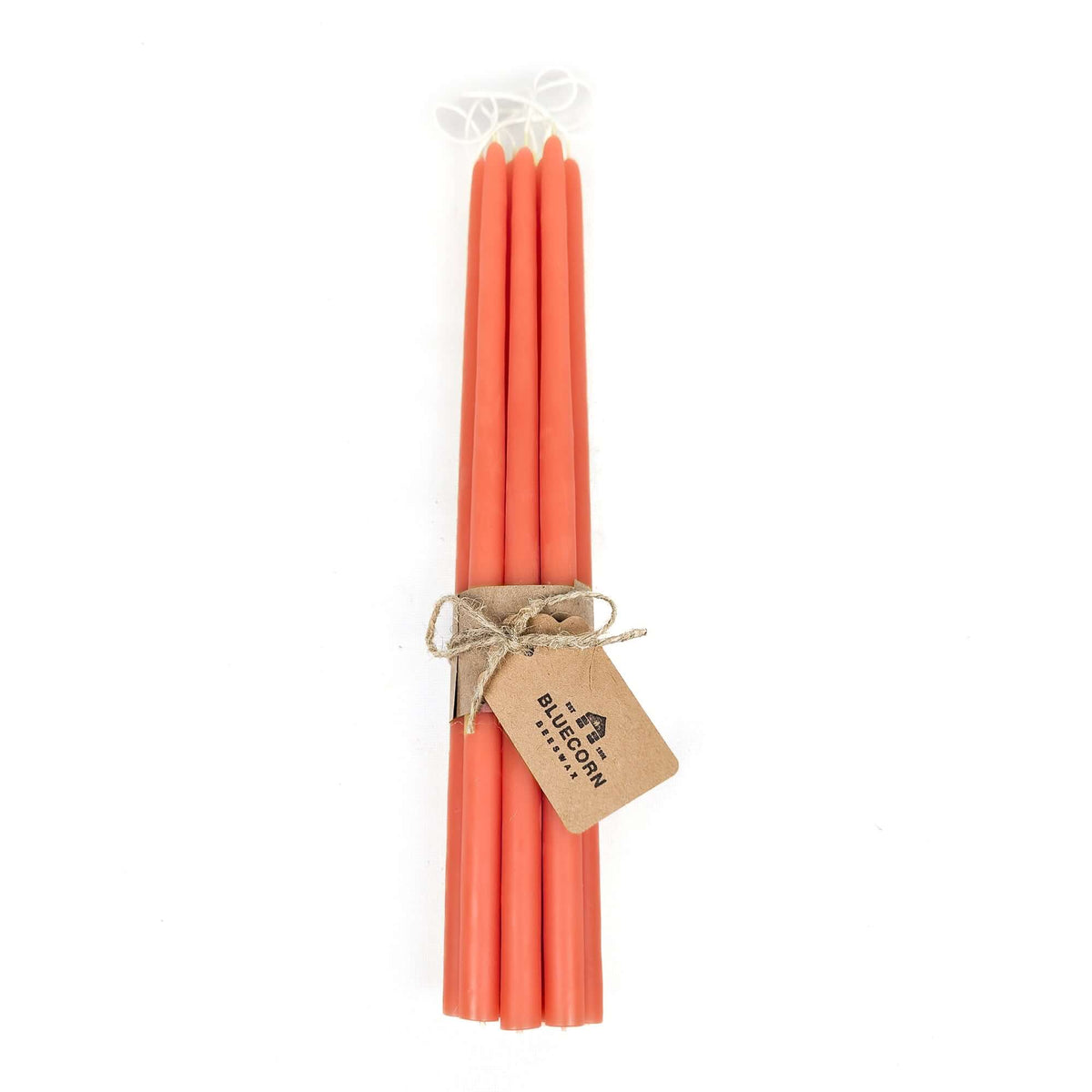 Apricot thin beeswax taper candles