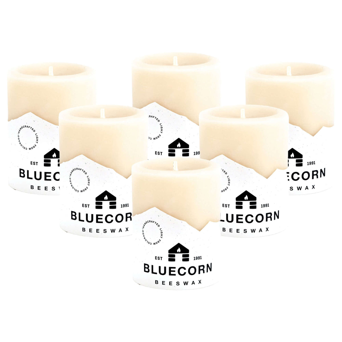 unscented white beeswax candles bluecorn