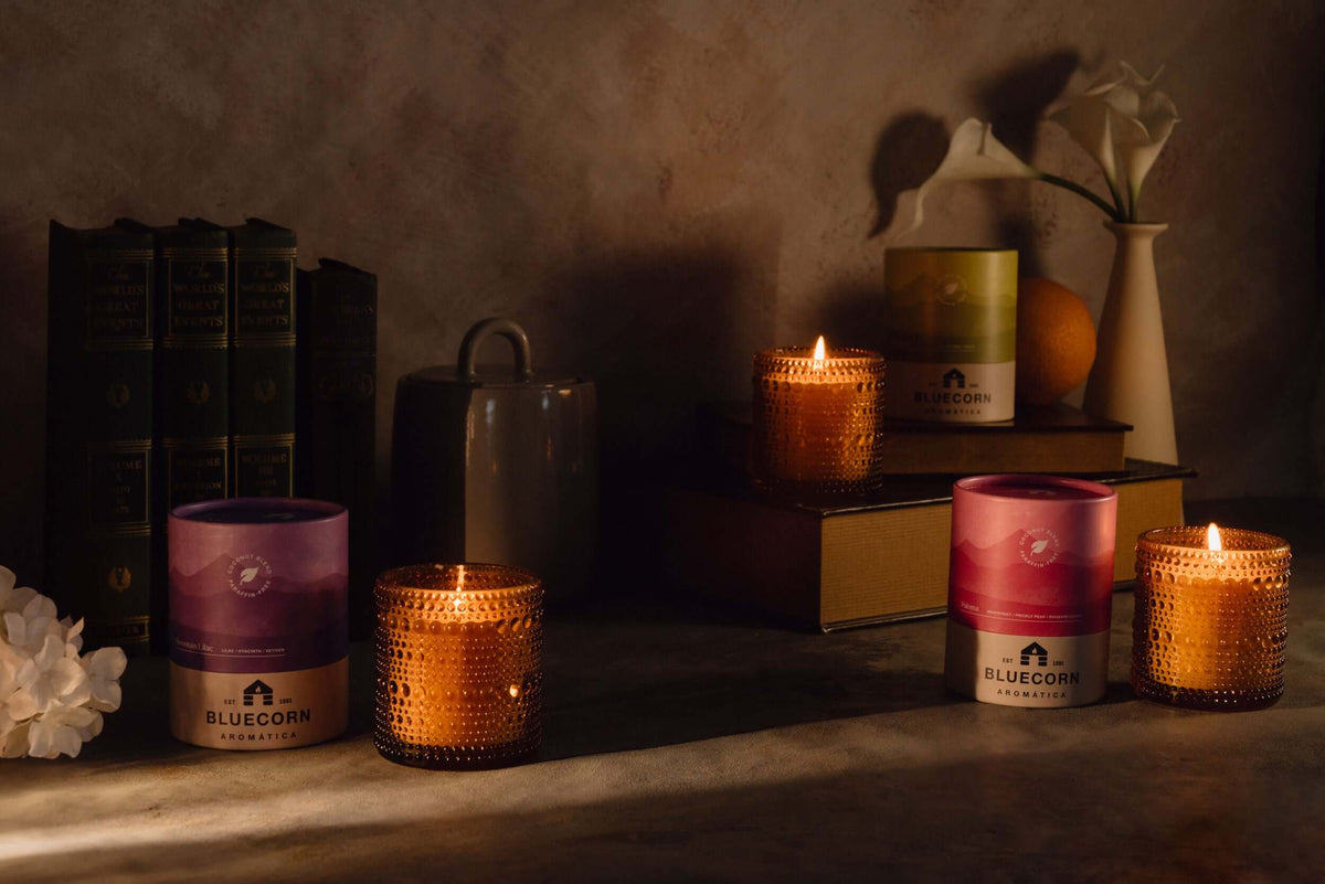 lilac scented candle bluecorn aromatica with lily scented candle and paloma grapefruit scented candle coconut wax bluecorn great candle gift set