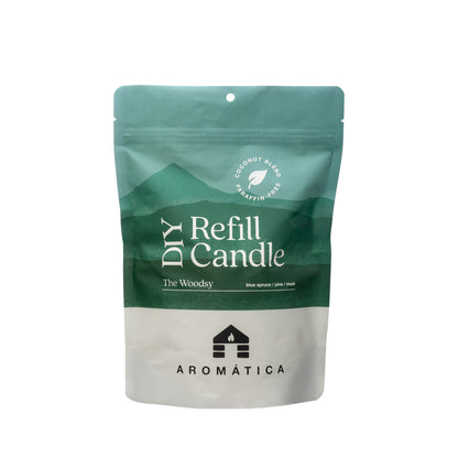 the woodsy pine scented candle refill bluecorn aromática