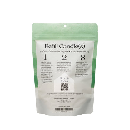 Instructions for refilling a candle with the Artemisa Aromática refill kit