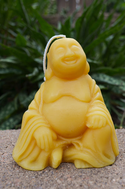 Raw Buddha Candle with Outdoor background