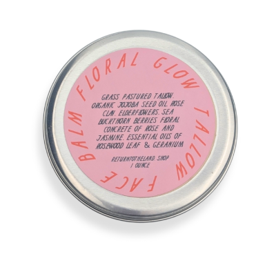 Tallow Face Balm – Floral | Grass-Fed, Regeneratively Pastured | 1 oz
