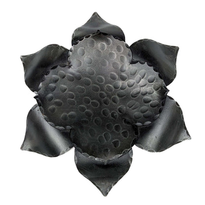 Hand Forged Lotus Pillar Base from bluecorn beeswax with white background