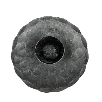 Bluecorn Beeswax Hand Forged taper holder with white background