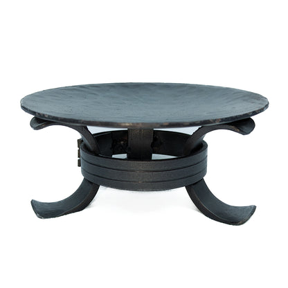 Hand Forged Pedestal Pillar Holder from Bluecorn Beeswax with white background