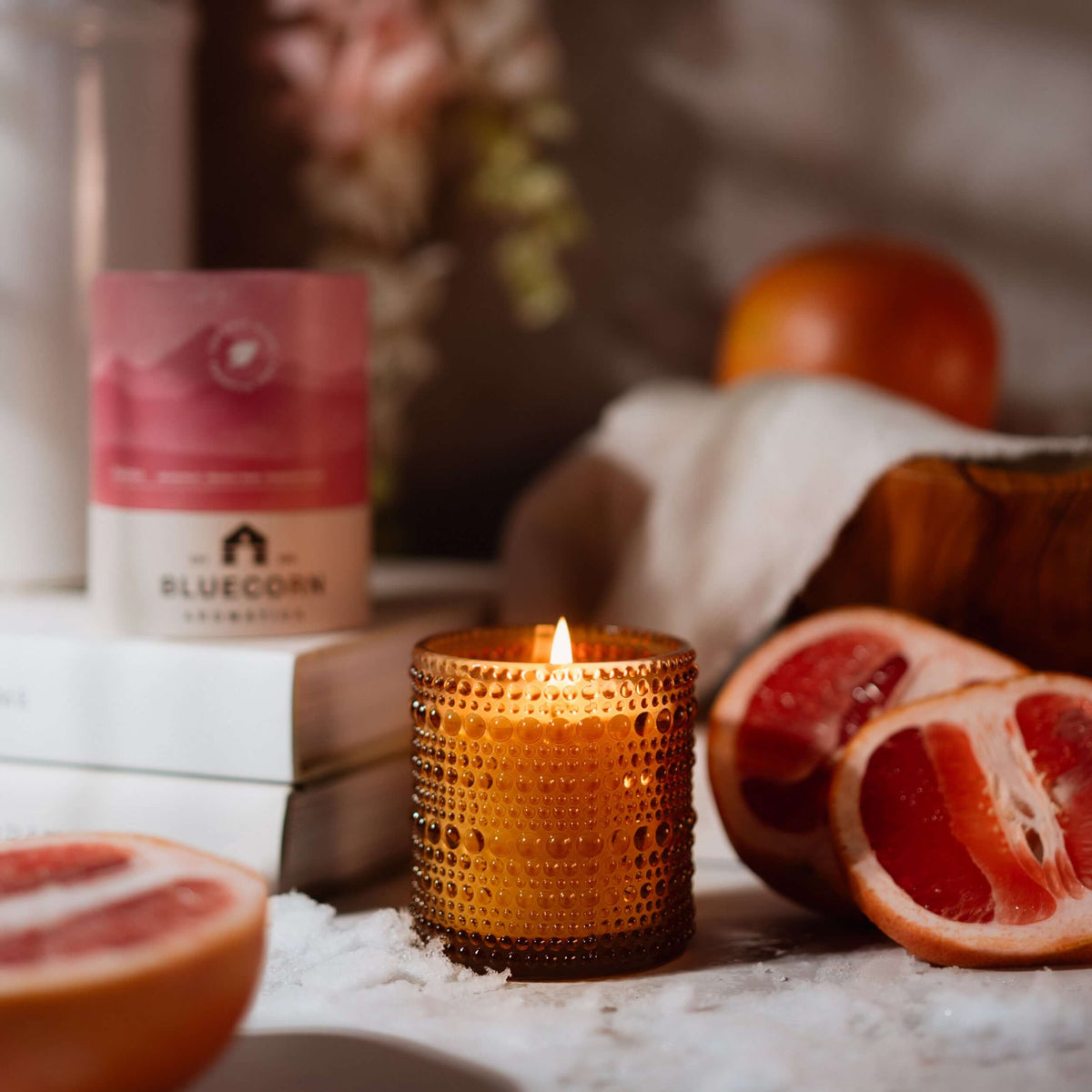 grapefruit scented candle bluecorn candles