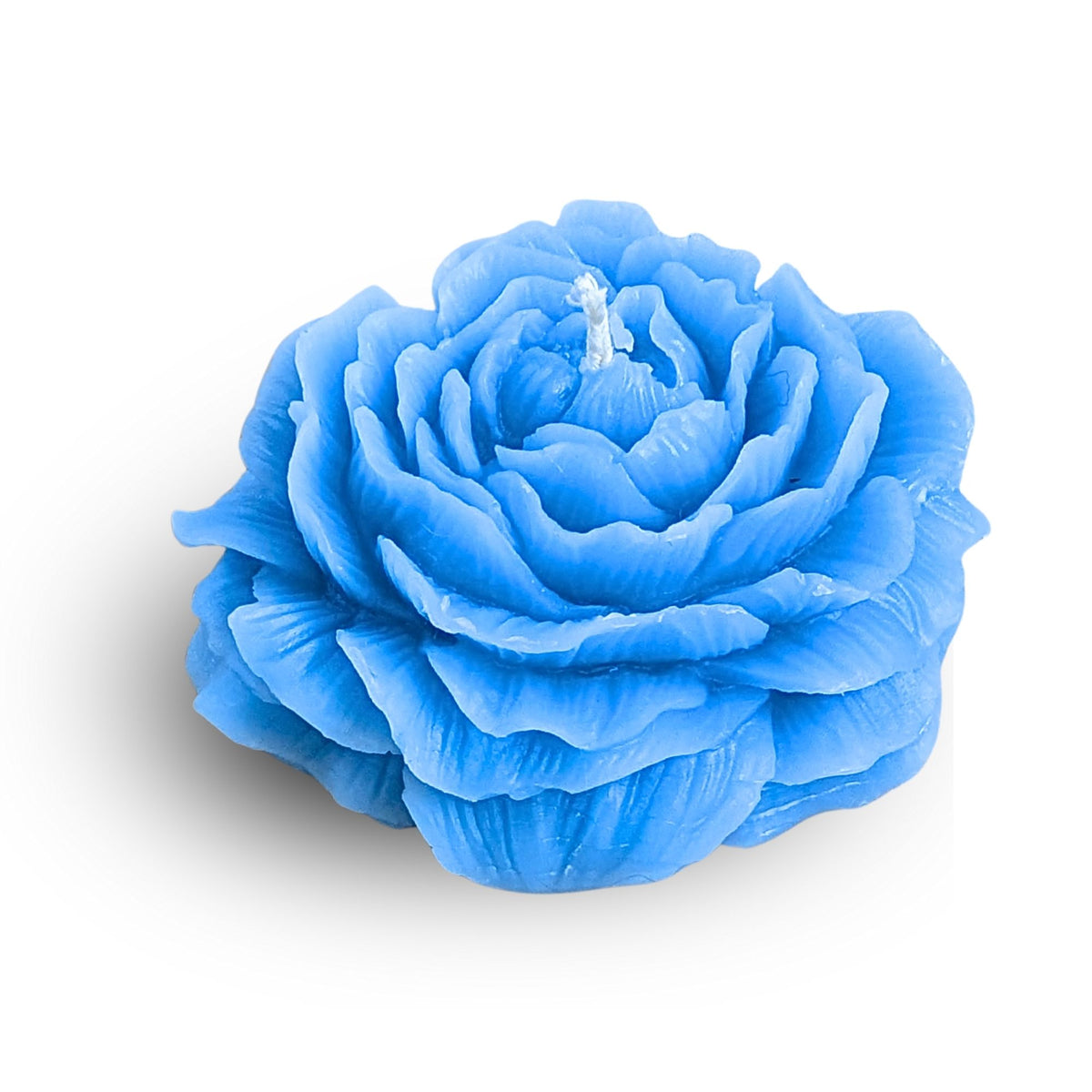 Sky Blue Peony Shaped Candle