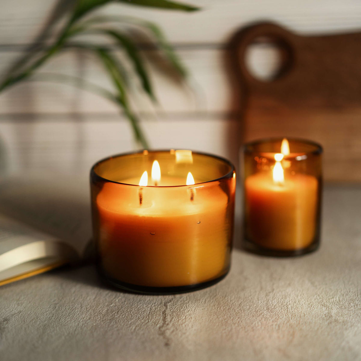 beeswax jar candles in refillable glass holders from bluecorn candles of colorado