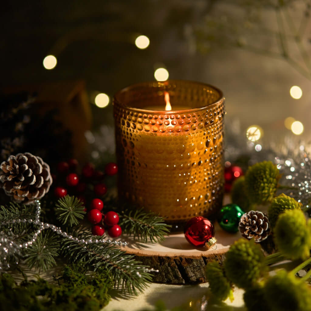 pine scented candles for xmas - bluecorn's aromatica candles in glass