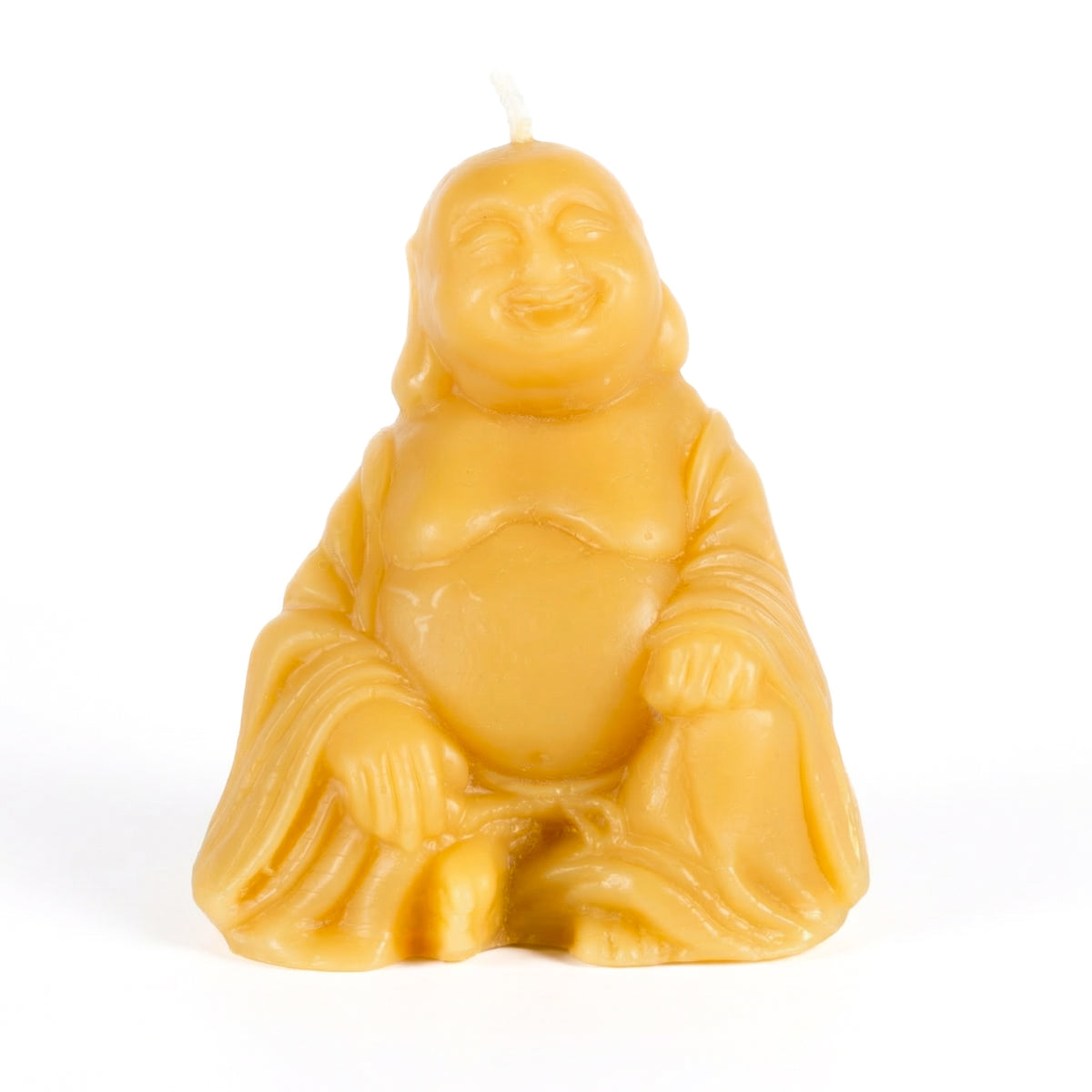Bluecorn Beeswax Raw Buddha Candle With White Background