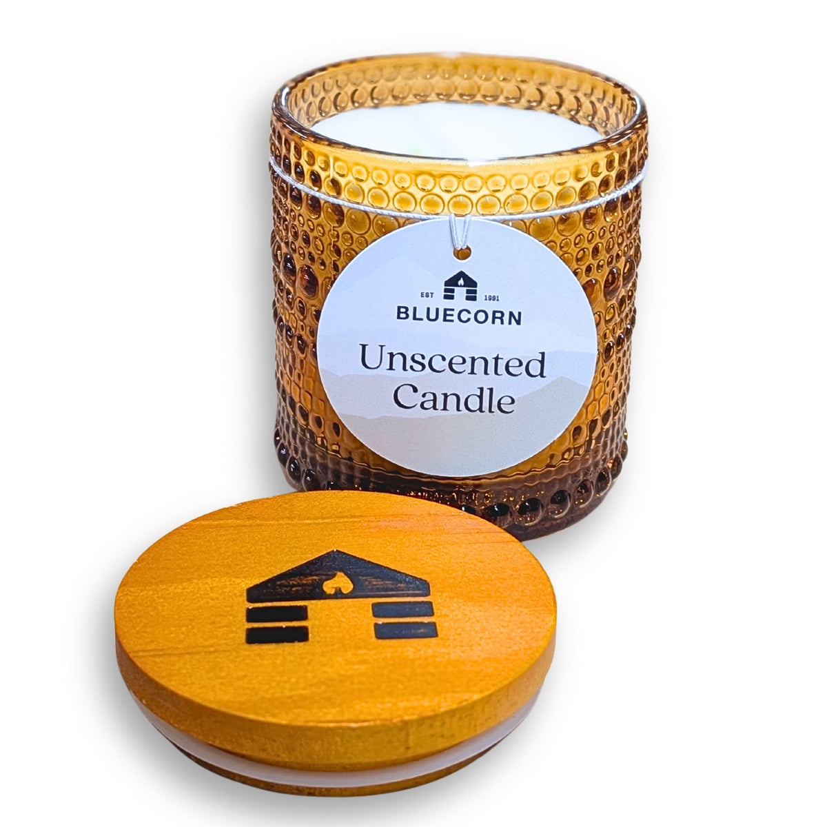 unscented candles from bluecorn made with coconut wax