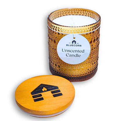 unscented candles from bluecorn with refill kits
