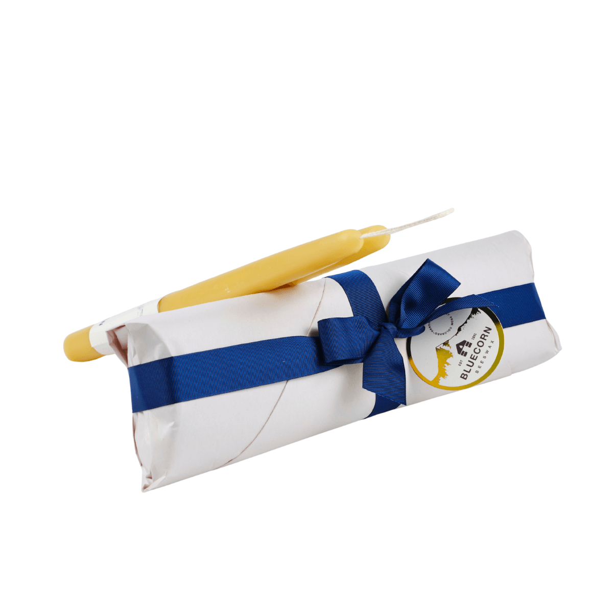 Hand-Dipped Beeswax Taper Candles - 4 Pair - Gift Bundle - Bluecorn Candles - candle gift set	