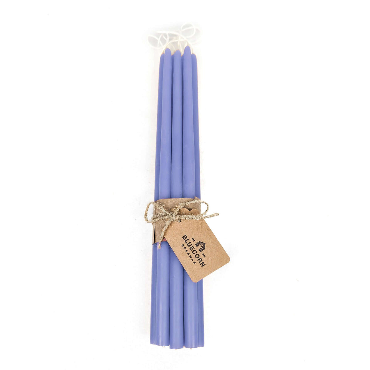 Lilac purple thin beeswax taper candles