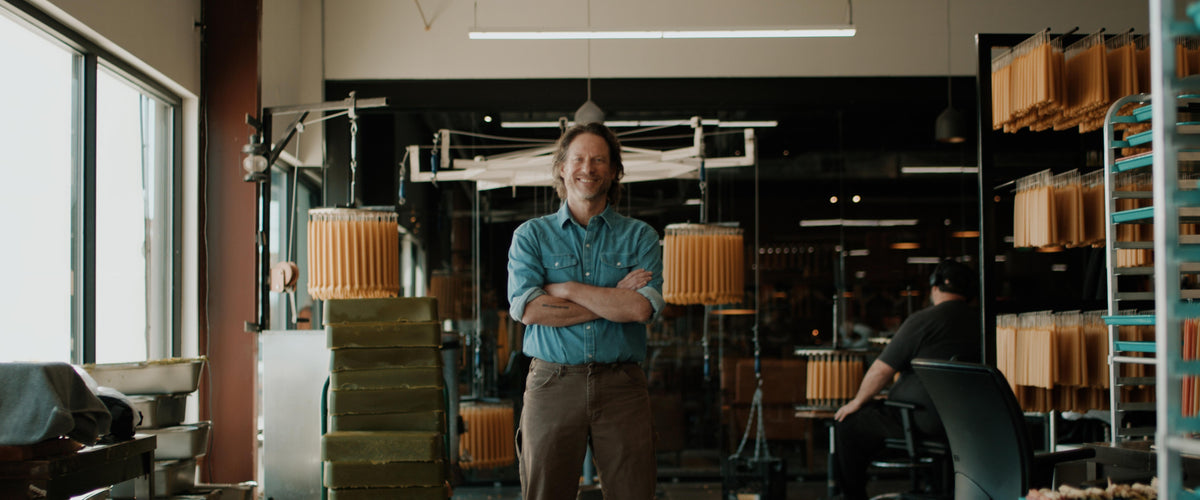 Load video: bluecorn beeswax candles founder jon kornbluh in the colorado workshop