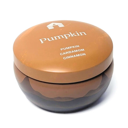 Bluecorn Aromática 8oz Pumpkin scented candle tin with white background