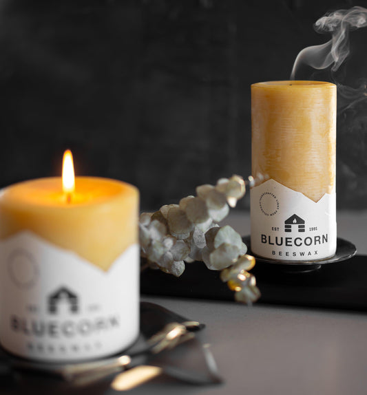 Pure Beeswax Pillar candle gift set - Bluecorn Candles