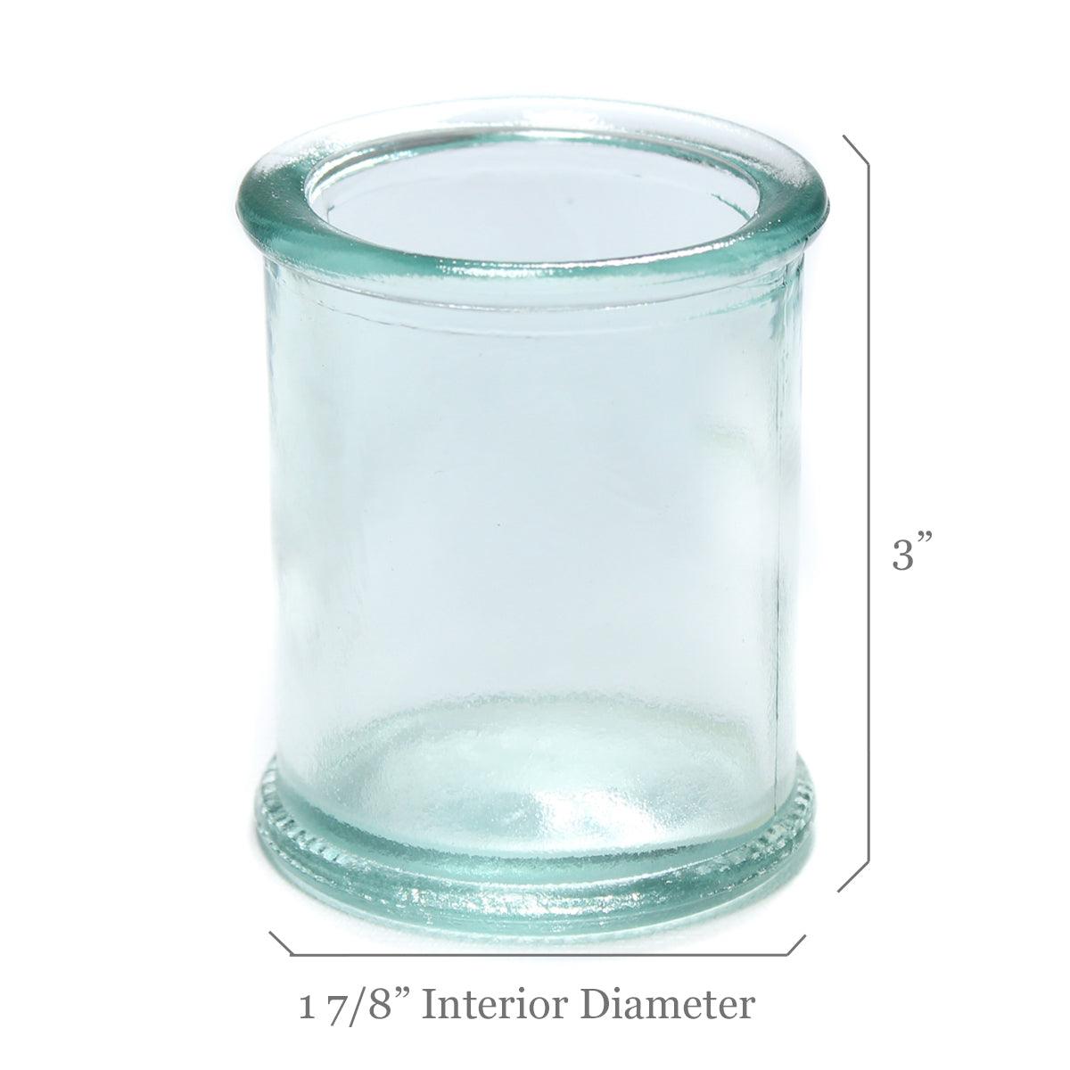 glass votive candle holder  - 100% Recycled Glass - 4oz - Bluecorn Candles