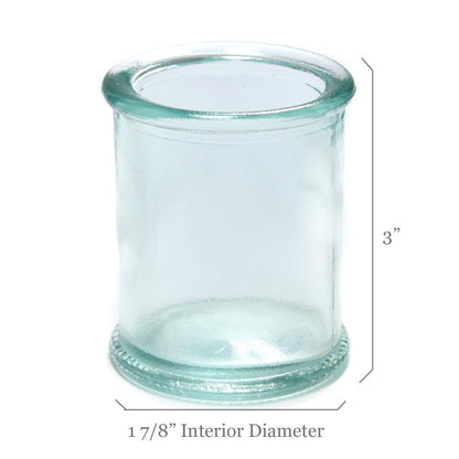 glass votive candle holder  - 100% Recycled Glass - 4oz - Bluecorn Candles