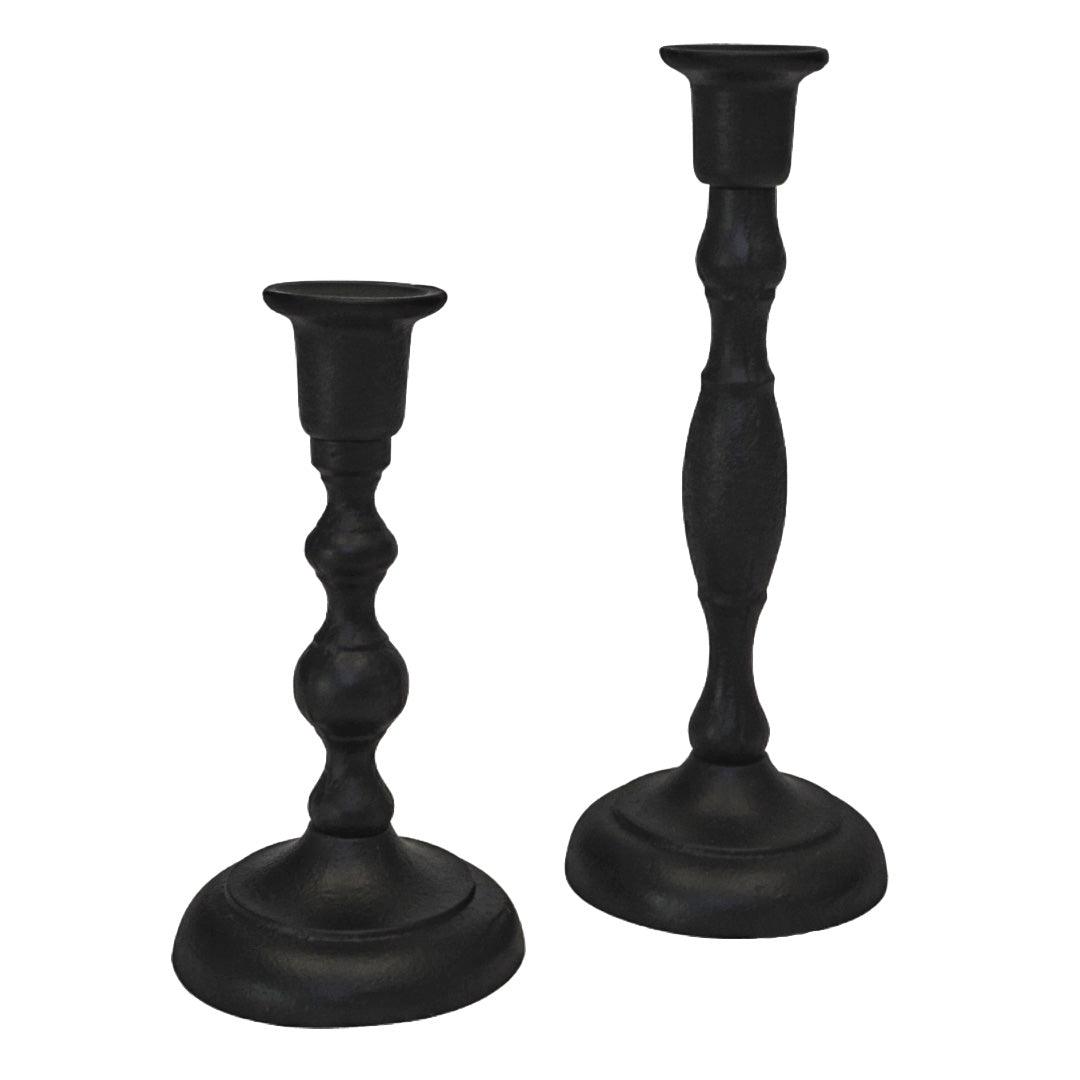 Candle Gift Set with Cast Iron Candle Holders - Bluecorn Candles 